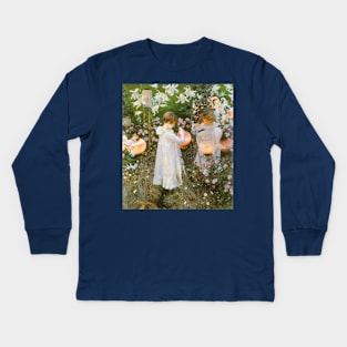 Carnation, Lily, Lily, Rose by John Singer Sargent Kids Long Sleeve T-Shirt